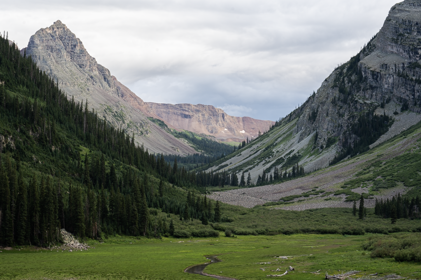 Looking back at valley I just hiked before arriving at Crater Lake