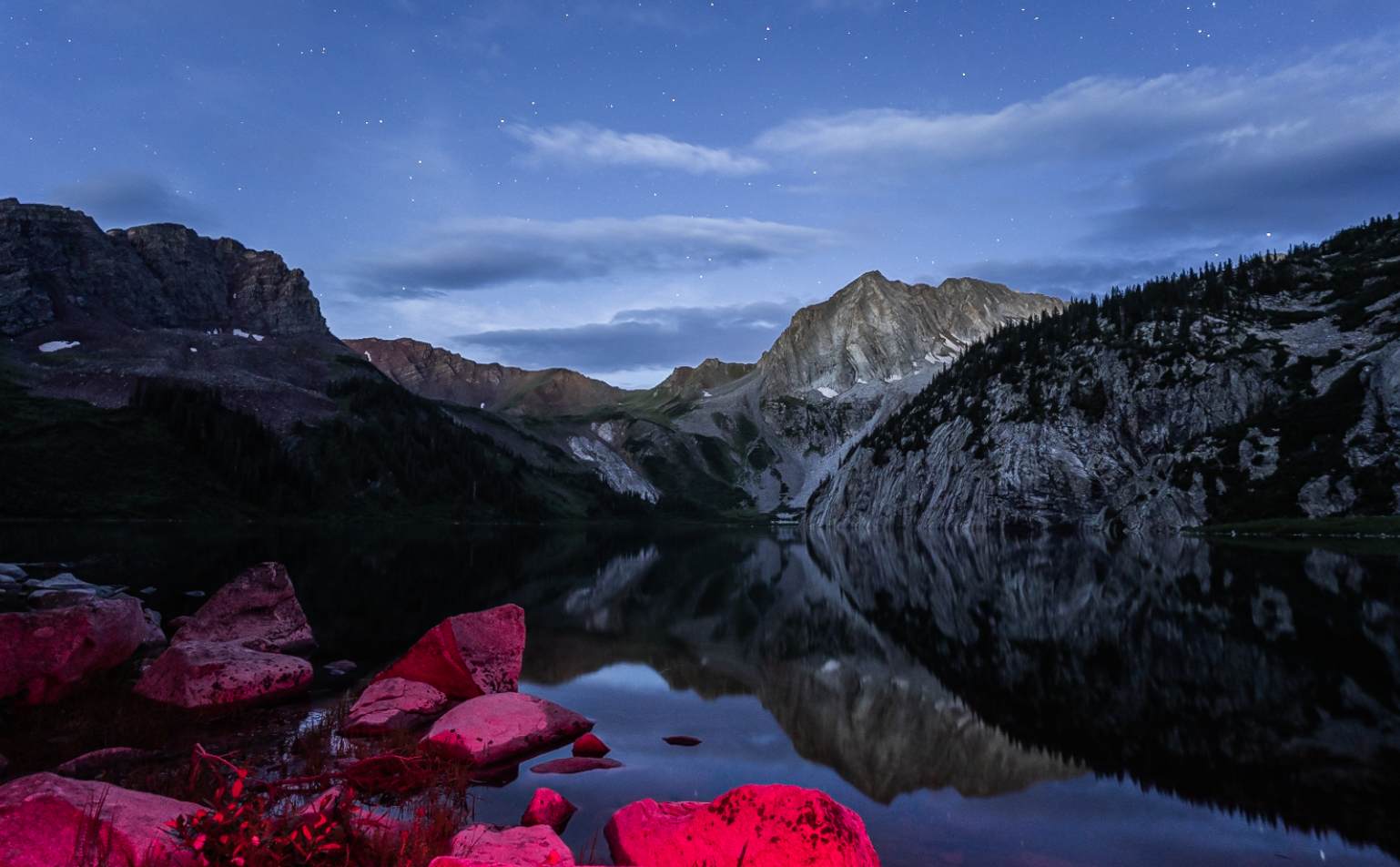 Atop West Maroon Pass, looking ahead at the valley I would hike