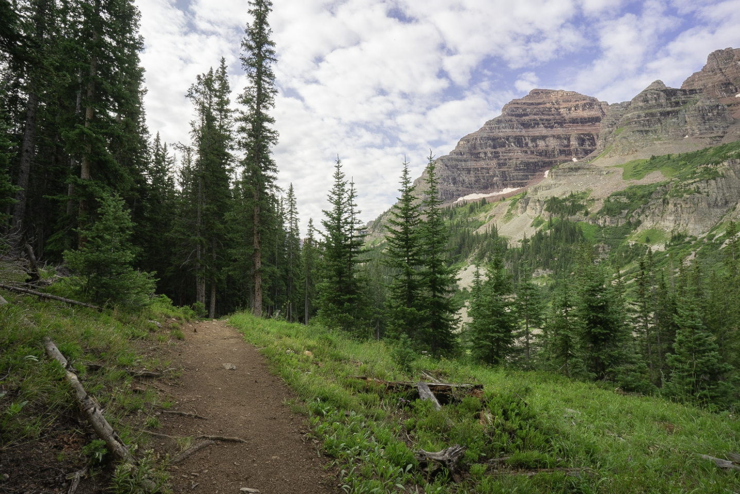 Camp below a looming West Maroon peak