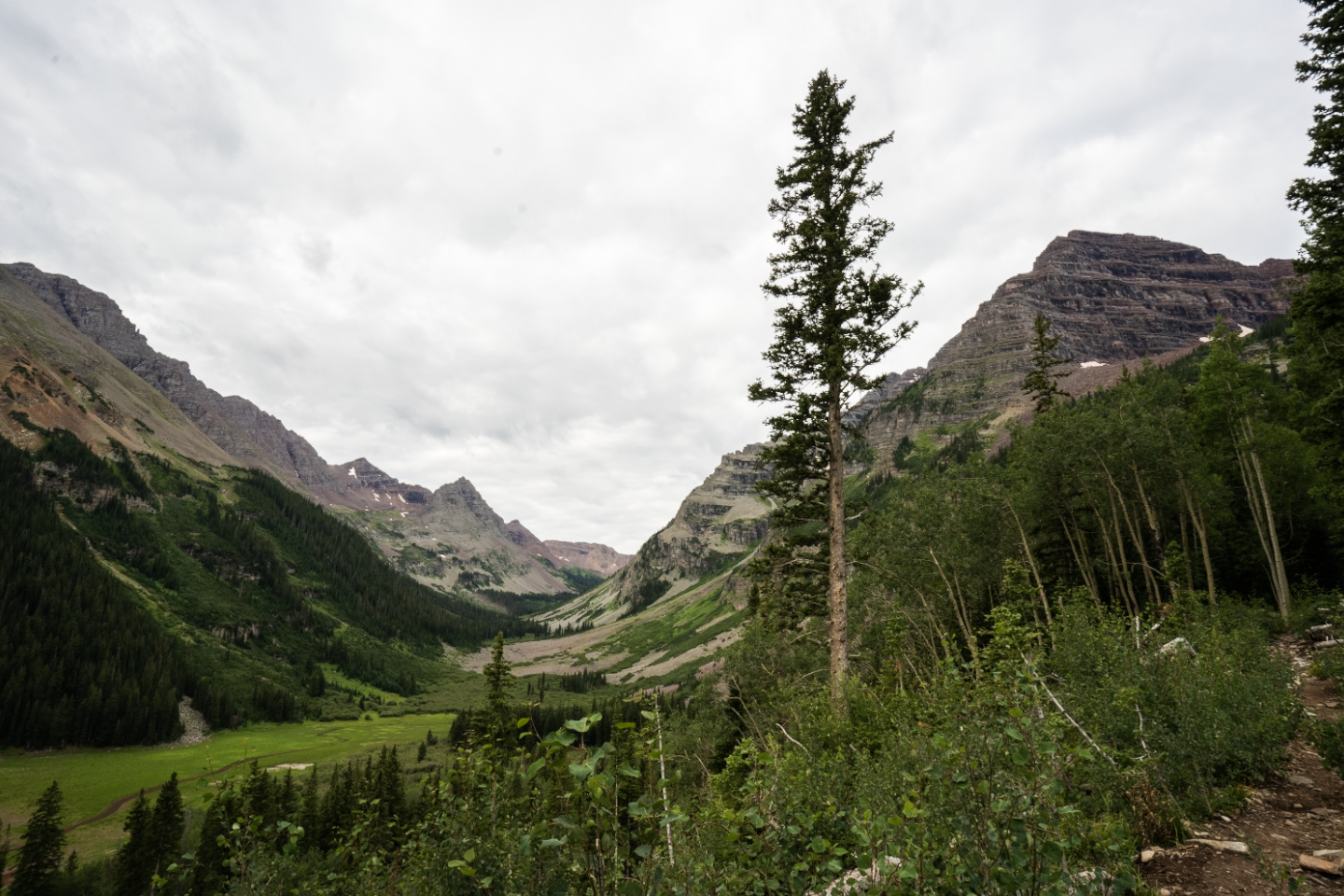 Looking back at valley I just hiked before arriving at Crater Lake